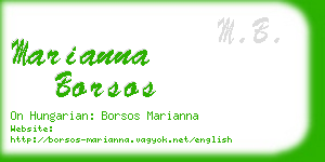marianna borsos business card